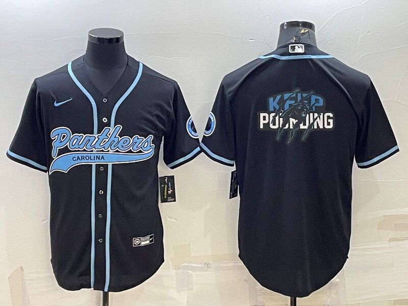 Men Carolina Panthers Blank Black 2022 Nike Co branded NFL Jersey2->women nfl jersey->Women Jersey